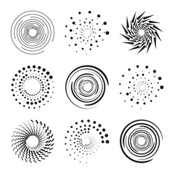 Dynamic Speed Lines - Circular Motion vector image