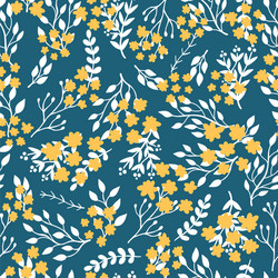 Floral Doodles Pattern Vector Image
