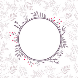 Floral round frame 2 v Royalty Free Vector Image