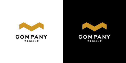 Modern and strong letter m initials logo design Vector Image