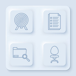 set line target file document search concept vector image
