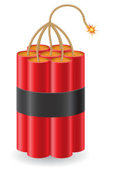 Exploding Dynamite with Fuse vector image
