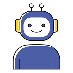 high-tech ai and cyber robot icon design vector image