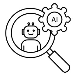 background check ai automation verification icon vector image