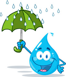 Cartoon water droplet vector