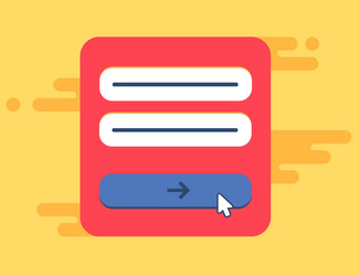 web template of computer login form vector image