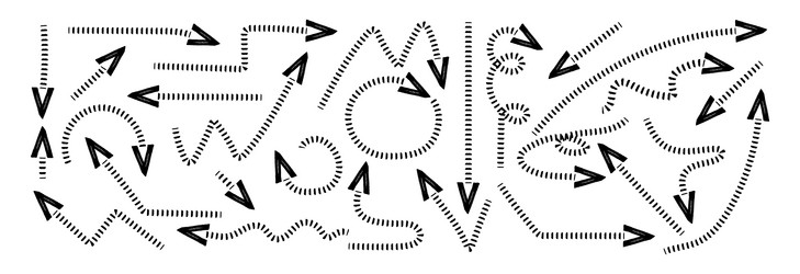 a set of different pointing arrows vector image