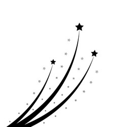 Abstract star soars up black soaring vector