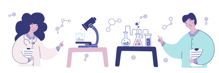 medical lab research experiment biology molecular vector