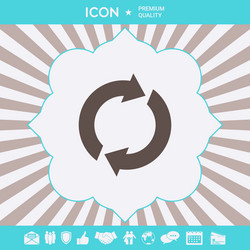 reset button reload arrows graphic elements vector image
