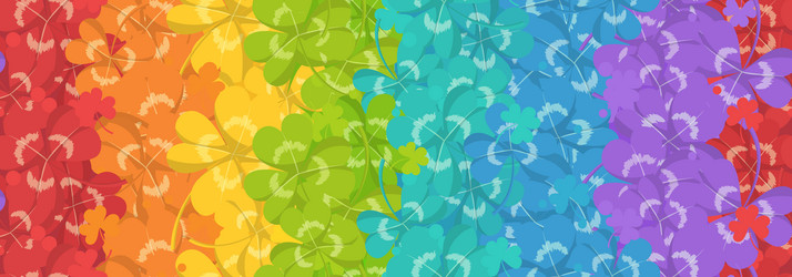 stpatricks day seamless pattern with clovers vector