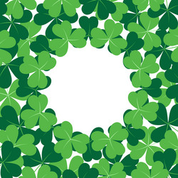 abstract shamrocks frame border with copy space vector image