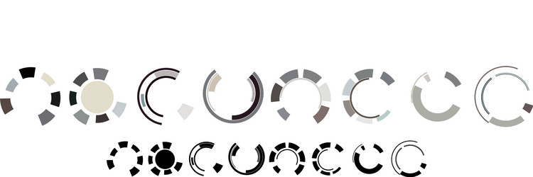 geometric circles gui ui hud segmented vector image