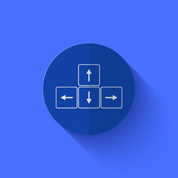 Modern flat blue circle icon vector