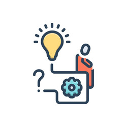 problem solving vector image