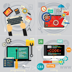 Programming & Analytics Toolkit vector image