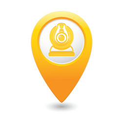 web camera map pointer yellow vector image