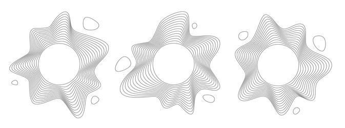 Abstract Wavy Linear Frames vector image