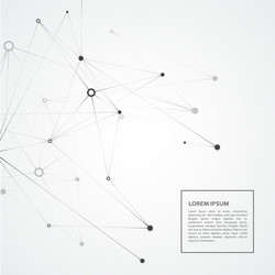 Connect network background with dots and lines vector