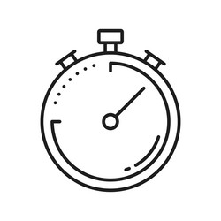 stopwatch timer isolated stop watch tracker icon vector image