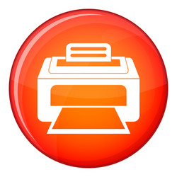 Modern laser printer icon flat style vector