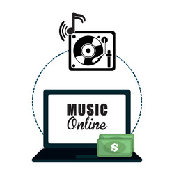 music design online icon isolated vector