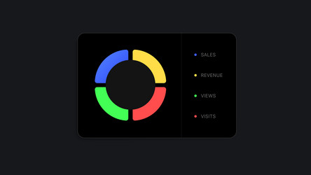 radial graph ui digital widget circular vector image