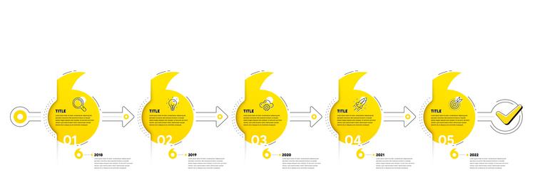 Business infographic 5 steps timeline workflow vector