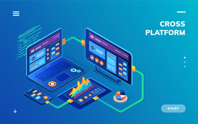 Cloud Computing & Data Analytics vector image