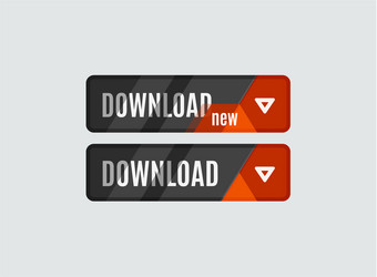 download button futuristic hi-tech ui design vector image
