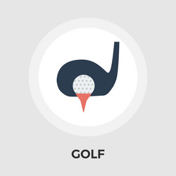 golf flat single icon vector