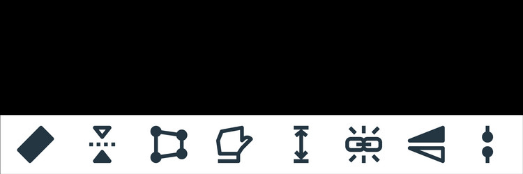 graphic design line icons linear set quality vector image