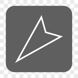 Pointer left down rounded square button vector