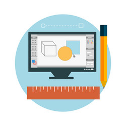 program for design and architecture vector image