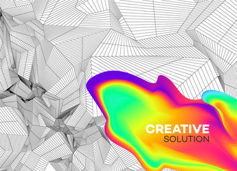 trendy abstract background with dynamic particles vector image