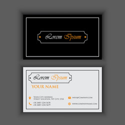 Vintage luxury and clean business card template vector