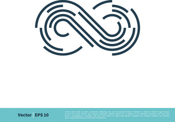 Infinity infinite endless symbol icon logo Vector Image