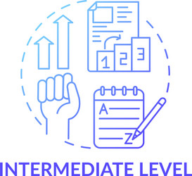 Intermediate level concept icon vector