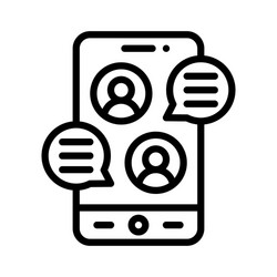 messaging app icon mobile application vector image