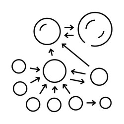 pagerank algorithm line icon vector image
