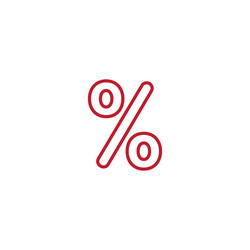 Percentage icon line design stock vector