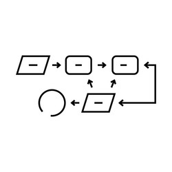 apriori algorithm line icon vector image