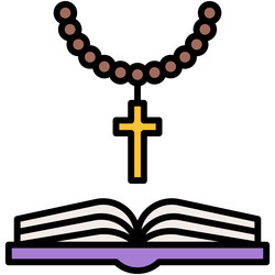 cross and bible icon holy week related vector