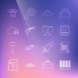 set line server data web hosting unknown vector image
