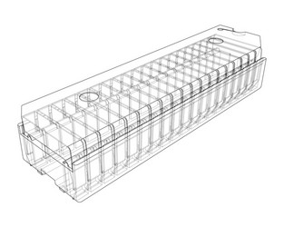 3d microchip rendering vector