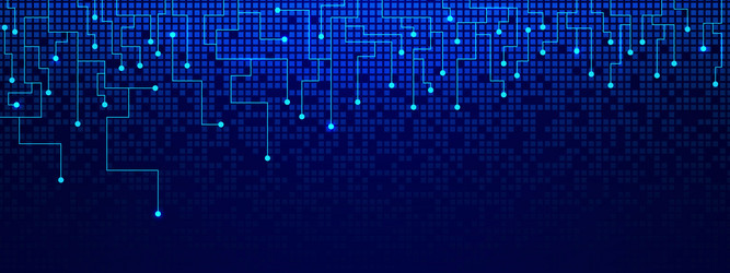 abstract connecting circuit lines and dots vector image