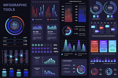 bundle infographic ui ux kit elements vector image