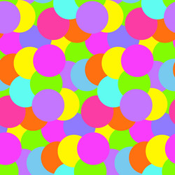 colorful overlapping circles seamless pattern vector image
