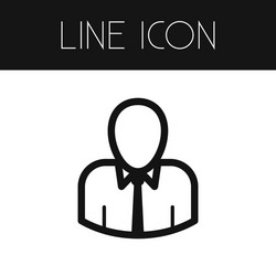 isolated man outline orator element can vector image