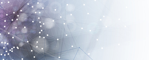 neural network concept connected cells with links vector image